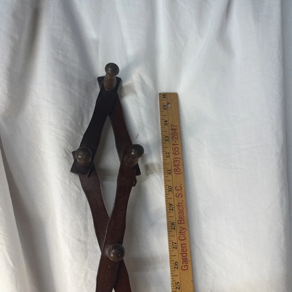 Vintage Wood Expandable Peg Rack- Multi-Purpose Accordion Wall Hangers Cottage